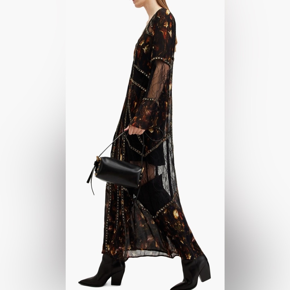 ALLSAINTS Bryn Lace Embellished Maxi Dress - Picture 4 of 8